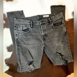 All Saints Cigarette Distressed Jeans